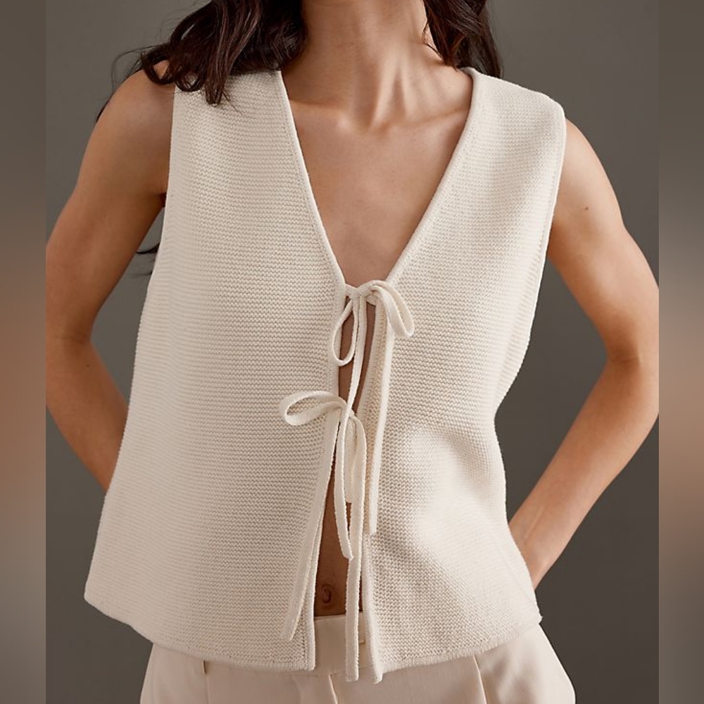 Aligne Tie Front Knit Vest